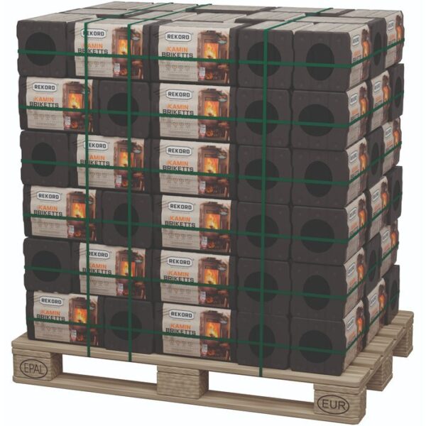 REKORD Braunkohlebriketts als Palette Folie (90 x 10 kg)