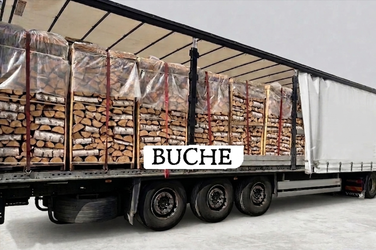 LKW-Ladung Brennholz – Buche – 30/33 cm – kammergetrocknet – 2 RM Paletten – Bild 2
